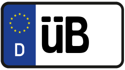 Grafik KFZ-Kennzeichen ÜB