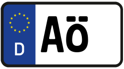 Grafik KFZ-Kennzeichen AÖ