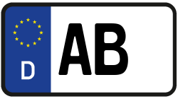Grafik KFZ-Kennzeichen AB