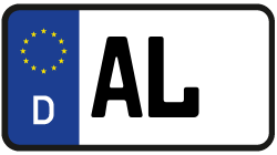 Grafik KFZ-Kennzeichen AL