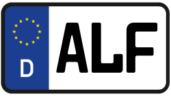 Grafik KFZ-Kennzeichen ALF