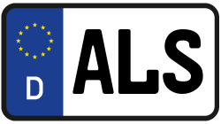 Grafik KFZ-Kennzeichen ALS