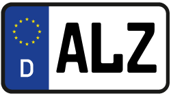 Grafik KFZ-Kennzeichen ALZ