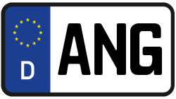 Grafik KFZ-Kennzeichen ANG