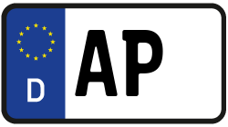Grafik KFZ-Kennzeichen AP