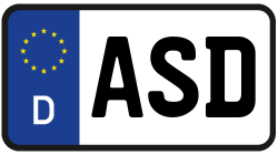 Grafik KFZ-Kennzeichen ASD