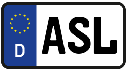 Grafik KFZ-Kennzeichen ASL