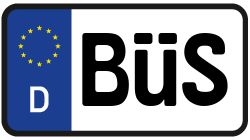 Grafik KFZ-Kennzeichen BÜS