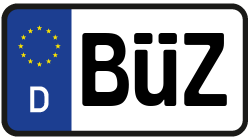 Grafik KFZ-Kennzeichen BÜZ