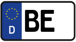 Grafik KFZ-Kennzeichen BE