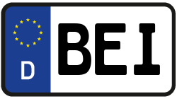 Grafik KFZ-Kennzeichen BEI