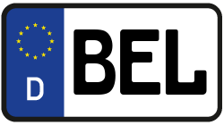 Grafik KFZ-Kennzeichen BEL