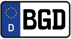Grafik KFZ-Kennzeichen BGD