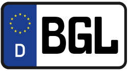 Grafik KFZ-Kennzeichen BGL