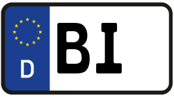 Grafik KFZ-Kennzeichen BI