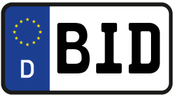 Grafik KFZ-Kennzeichen BID