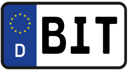 Grafik KFZ-Kennzeichen BIT