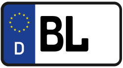 Grafik KFZ-Kennzeichen BL