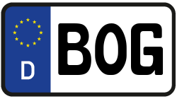 Grafik KFZ-Kennzeichen BOG