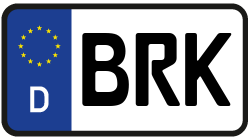 Grafik KFZ-Kennzeichen BRK