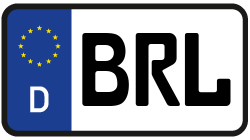 Grafik KFZ-Kennzeichen BRL