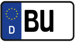 Grafik KFZ-Kennzeichen BU
