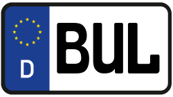 Grafik KFZ-Kennzeichen BUL