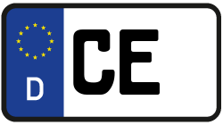 Grafik KFZ-Kennzeichen CE