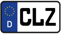 Grafik KFZ-Kennzeichen CLZ