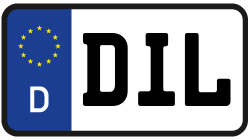 Grafik KFZ-Kennzeichen DIL