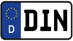 Grafik KFZ-Kennzeichen DIN