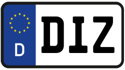 Grafik KFZ-Kennzeichen DIZ