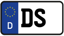 Grafik KFZ-Kennzeichen DS