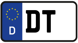 Grafik KFZ-Kennzeichen DT