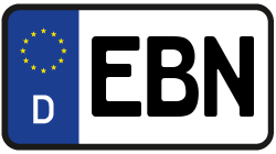 Grafik KFZ-Kennzeichen EBN