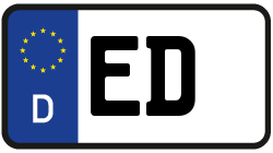 Grafik KFZ-Kennzeichen ED