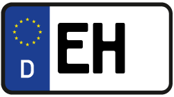 Grafik KFZ-Kennzeichen EH