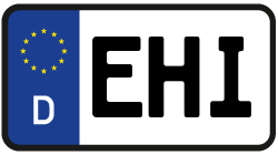 Grafik KFZ-Kennzeichen EHI