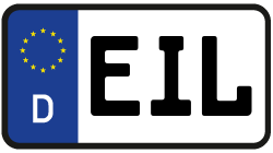Grafik KFZ-Kennzeichen EIL