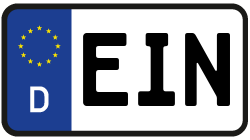 Grafik KFZ-Kennzeichen EIN