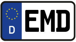 Grafik KFZ-Kennzeichen EMD