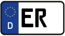 Grafik KFZ-Kennzeichen ER
