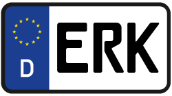 Grafik KFZ-Kennzeichen ERK