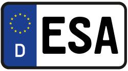 Grafik KFZ-Kennzeichen ESA
