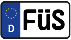 Grafik KFZ-Kennzeichen FÜS