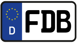 Grafik KFZ-Kennzeichen FDB