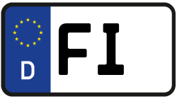 Grafik KFZ-Kennzeichen FI