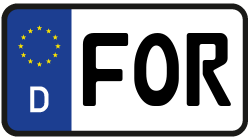Grafik KFZ-Kennzeichen FOR