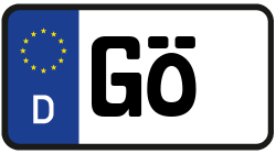 Grafik KFZ-Kennzeichen GÖ