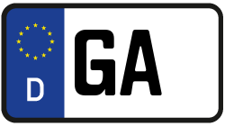 Grafik KFZ-Kennzeichen GA